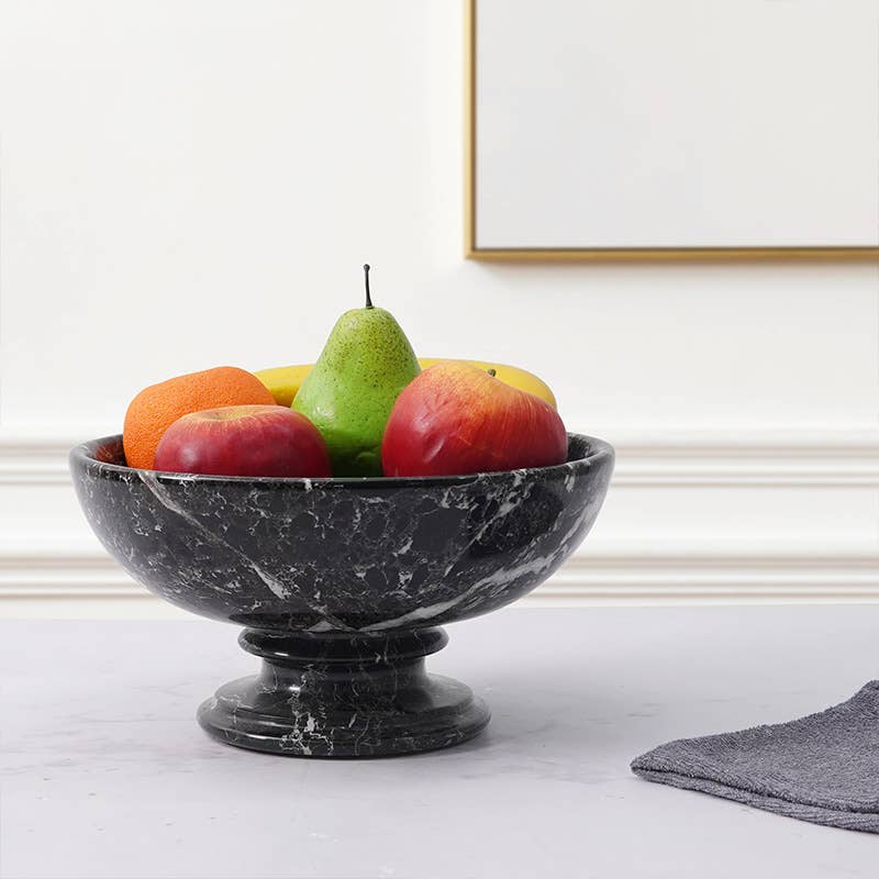 Handmade Marble Fruit Dish / Bowl Design C: Green