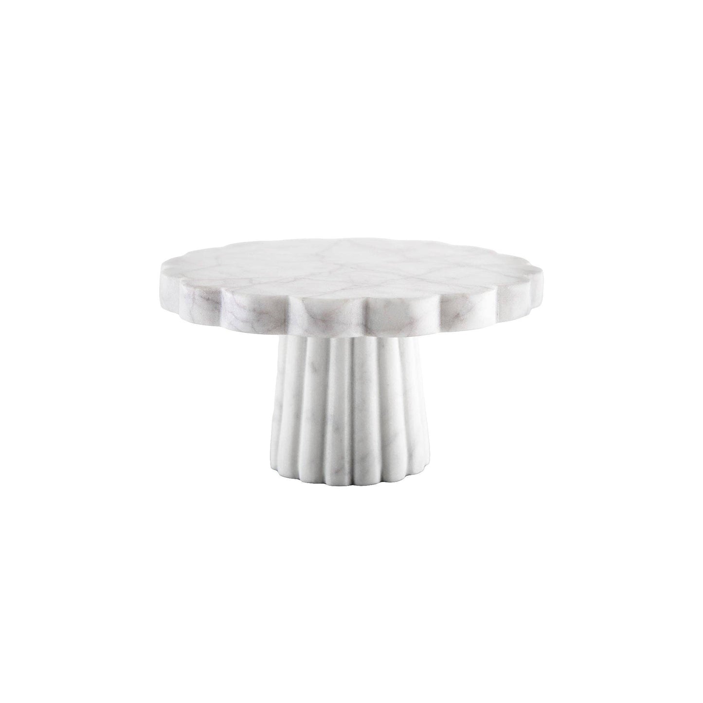 Verona White Marble Small Cake Stand
