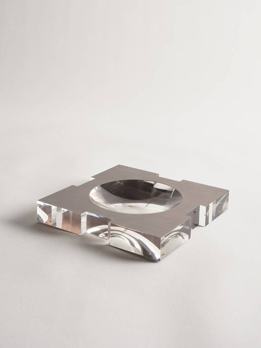 Carter Acrylic Bowl Brushed Platinum