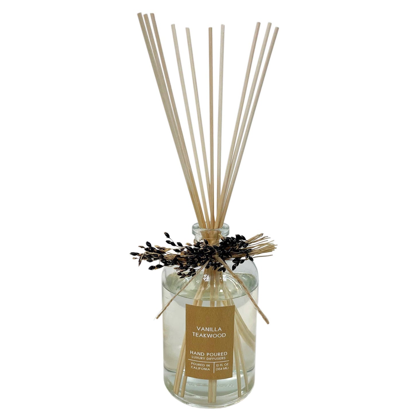 Vanilla Teakwood Botanical Tie Reed Diffuser