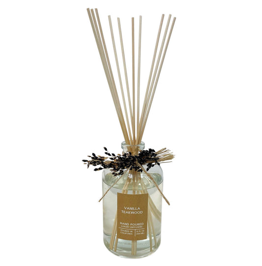 Vanilla Teakwood Botanical Tie Reed Diffuser