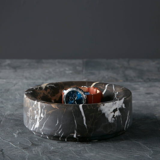 Black & Gold Marble 8" Honed Finish