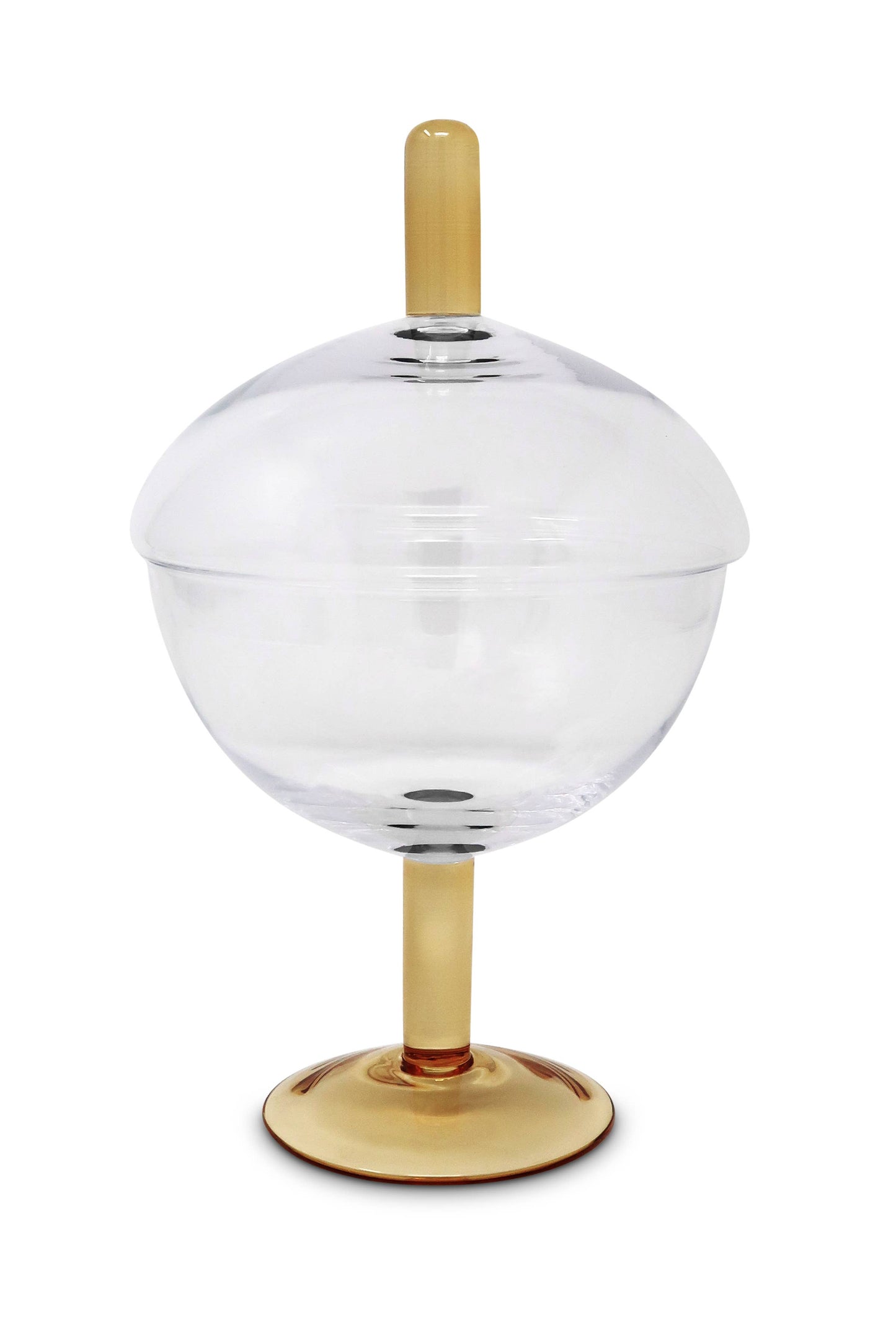 Jar with Gold Stem and Knob