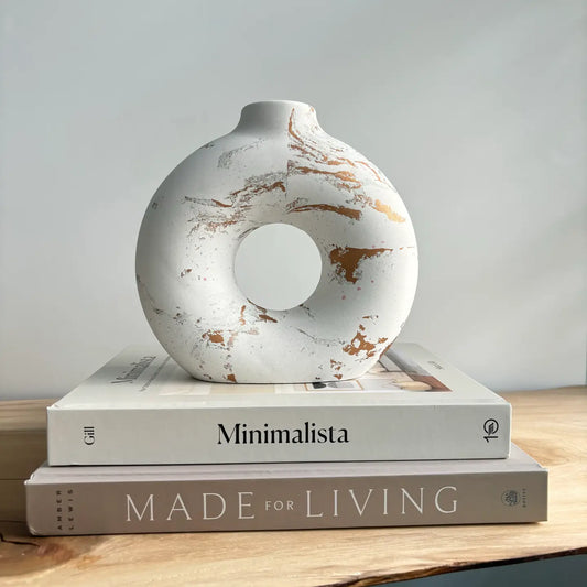 Donut Concrete Vase | Circular Hollow Vase