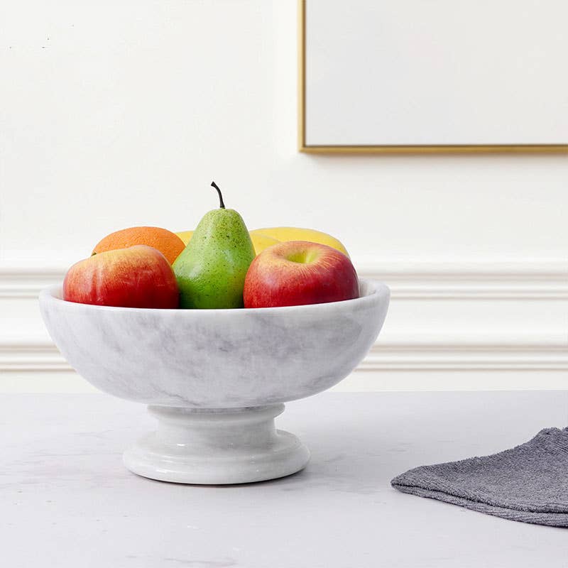 Handmade Marble Fruit Dish / Bowl Design C: Green