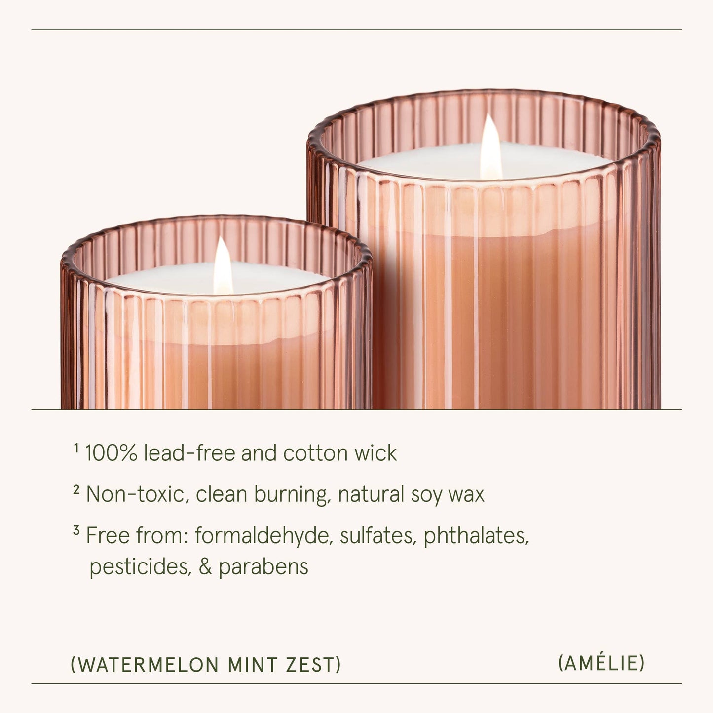 Scented Candle - Watermelon Mint Zest - 7oz | La Jolie Muse