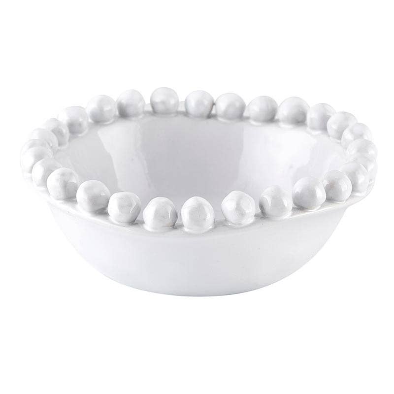 Ceramic Beaded Bowl - White