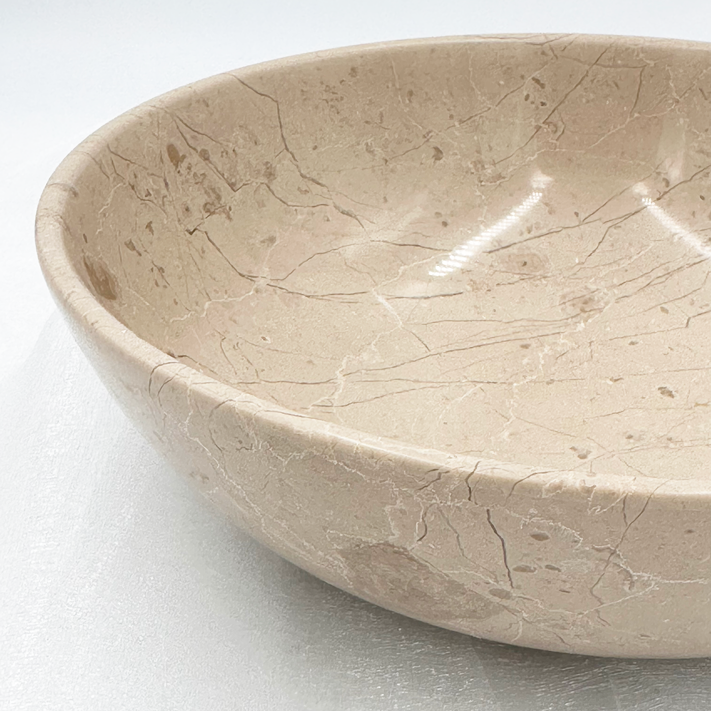 Decorative Bowl in Marble and Onyx - 10": Zairat White Marble