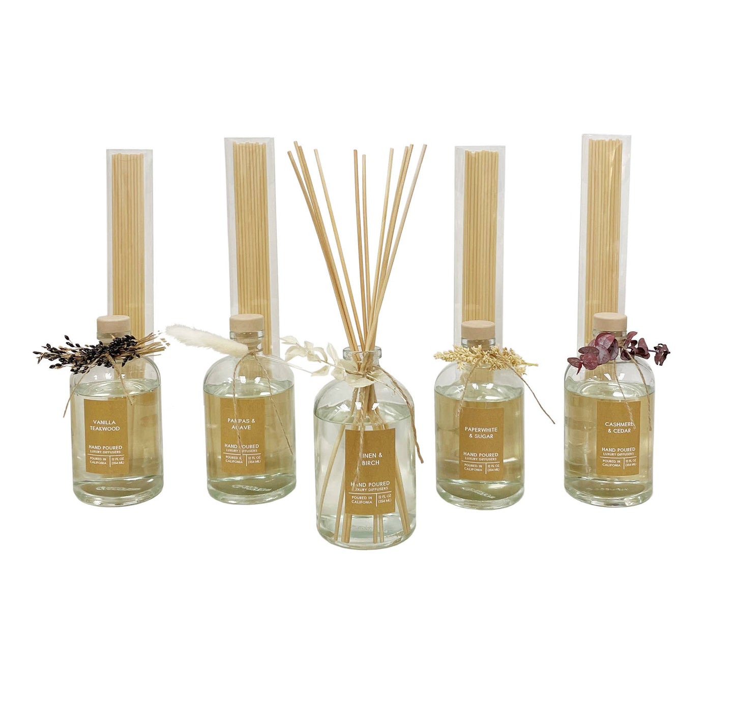 Vanilla Teakwood Botanical Tie Reed Diffuser