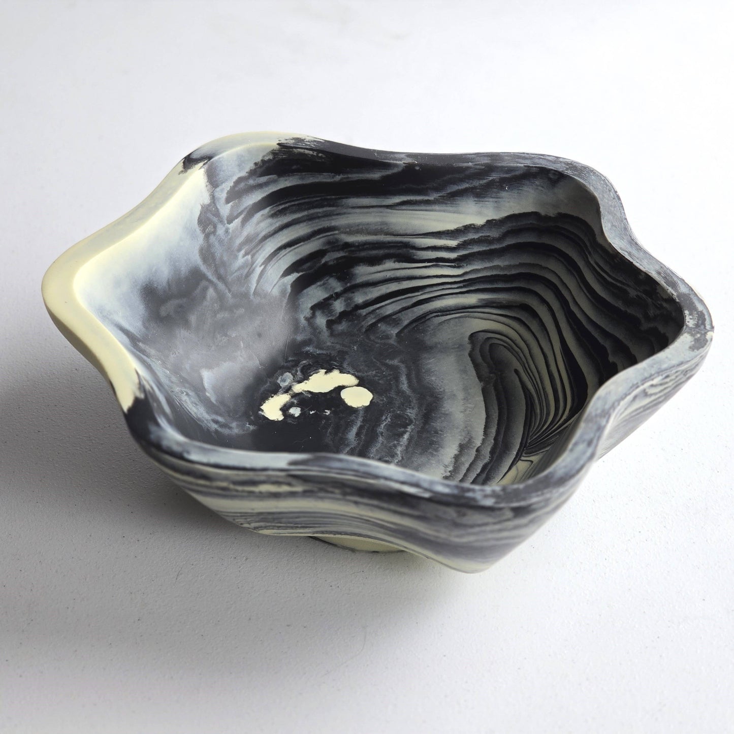 Large Organic Shape Resin Bowl - Entryway Catchall -HandMade