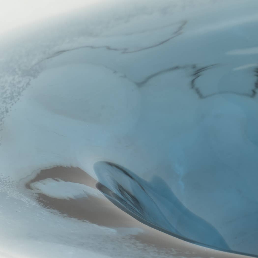 Glass Coastal-Inspired Waters Decorative Bowl - Blue, 12 in.