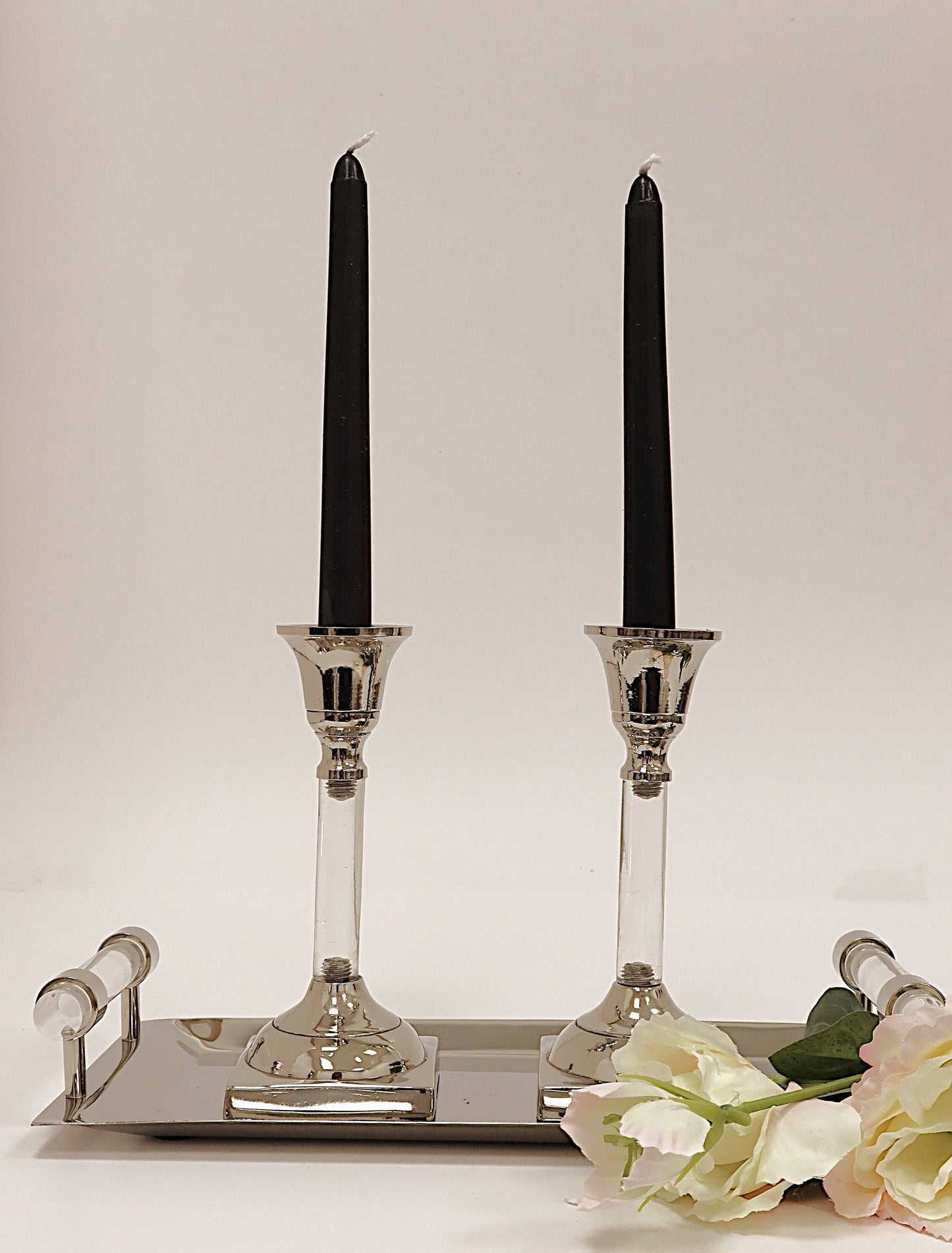 Candlestick Set with Tray (Available in Multiple Colors)
