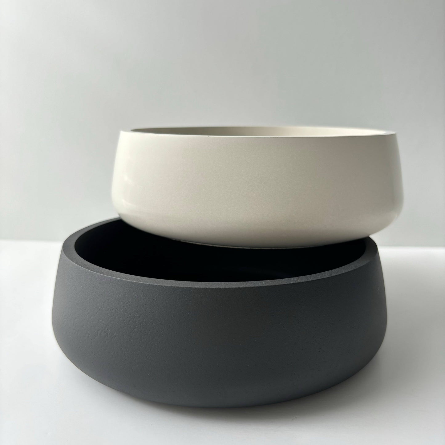 Concrete Bowl: Black fusion marble / Without hole