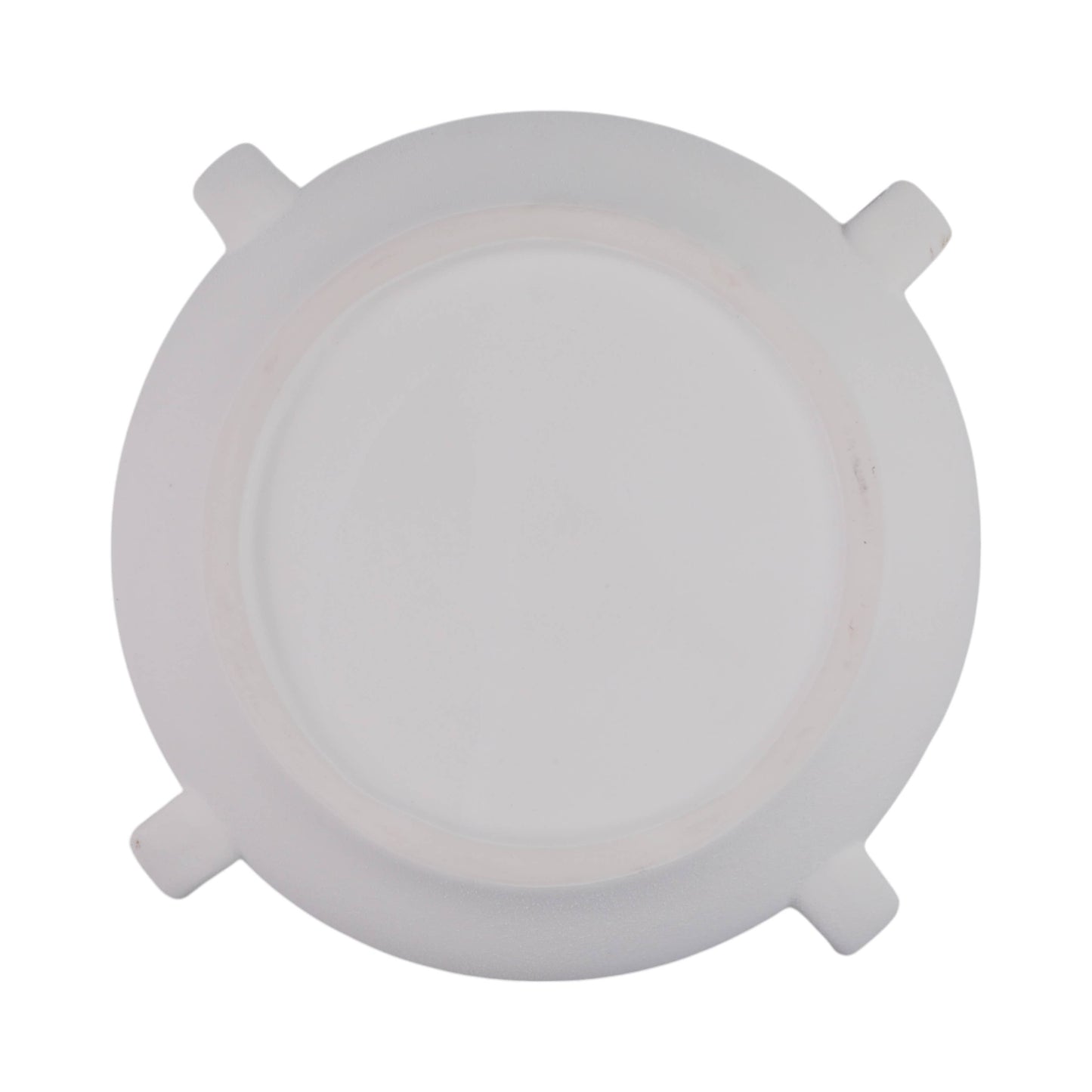 Ceramic Modern Textured Three-Handle Bowl - White, 11 in.