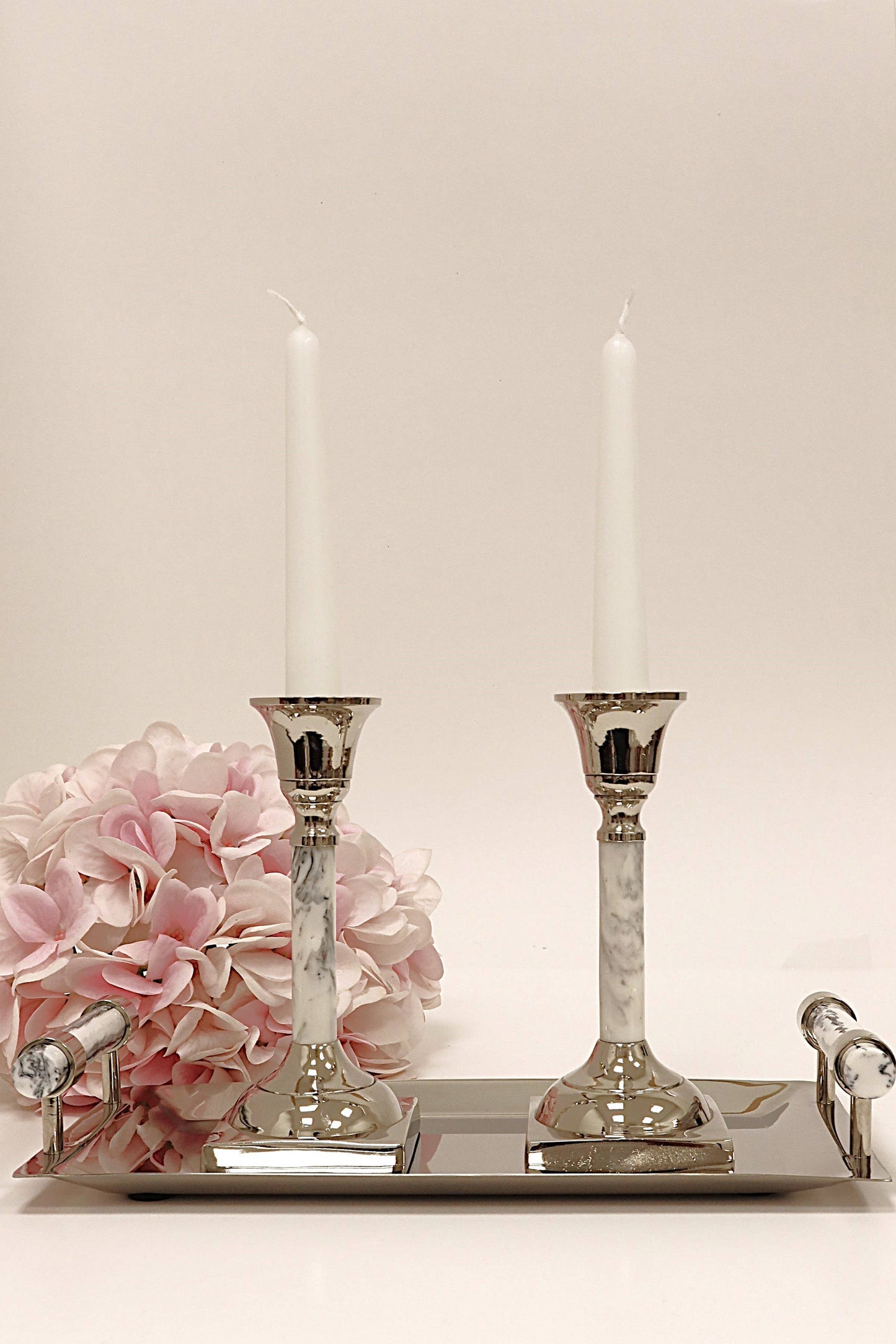 Candlestick Set with Tray (Available in Multiple Colors)