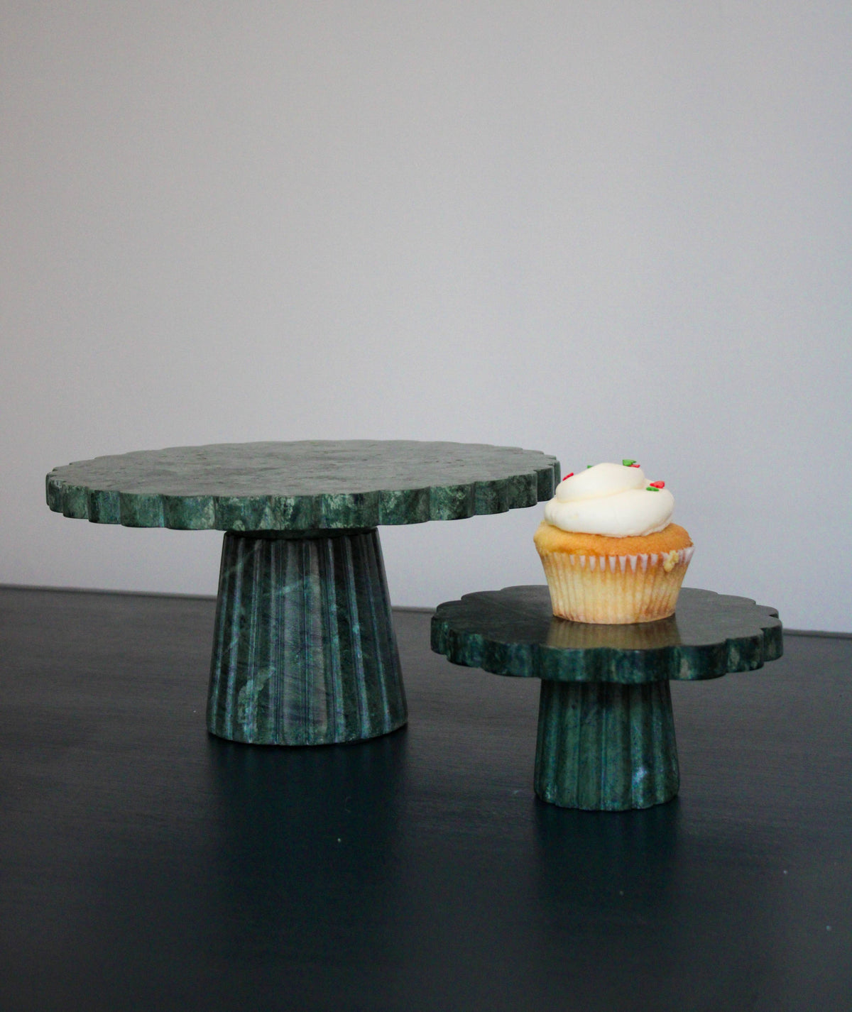 Verona Green Marble Small Cake Stand