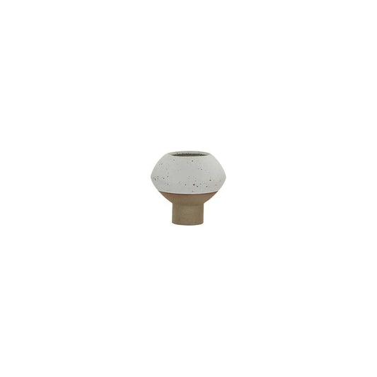 Hagi Mini Vase - White / Light Brown