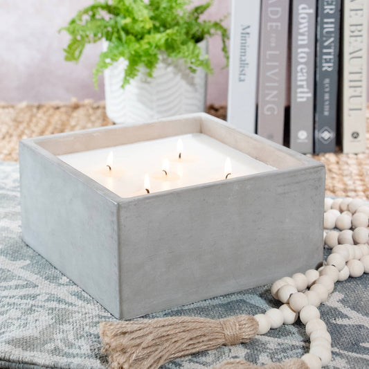 Cement Square Statement Candle