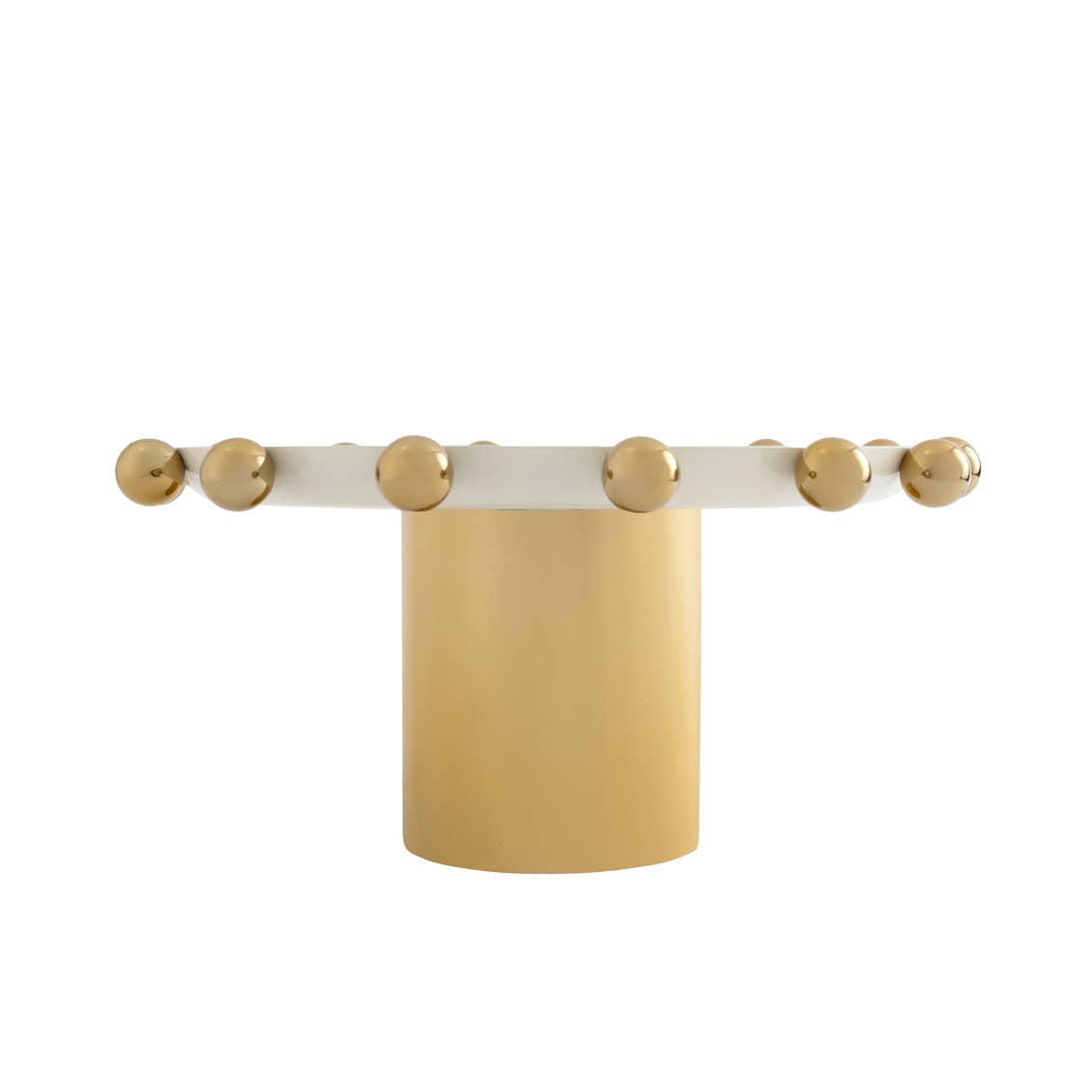 Temari White and Gold Cake Stand