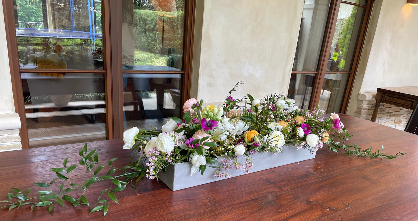 Lush Concrete Tablescape